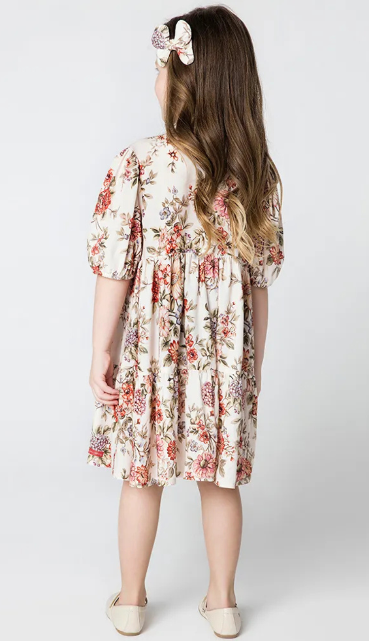 Vestido Infantil Menina Felicia Cru